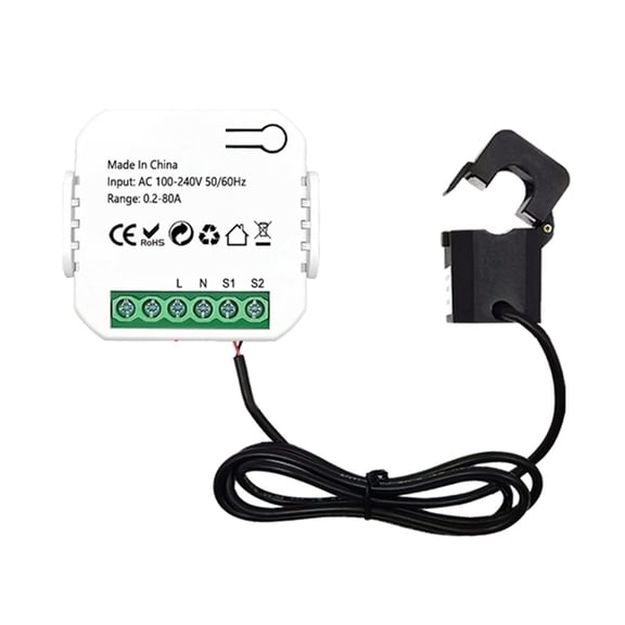 Tuya Energy Meter 80A With CT Clamp App Kwh Power Consumption Monitor Electricity Statistics 50/60Hz ,Easy to Install