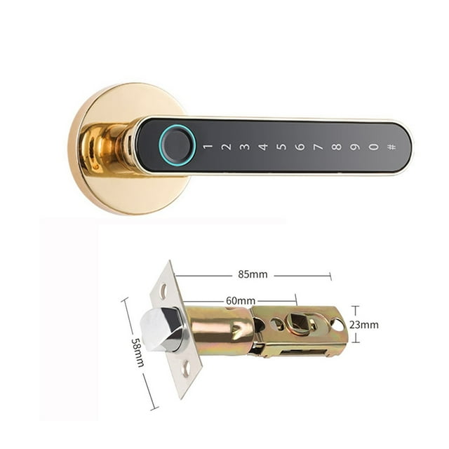 Tuya Fingerprint Electronic Door Lock Smart Password Handle Lock APP Unlock Keyless Entry Anti
