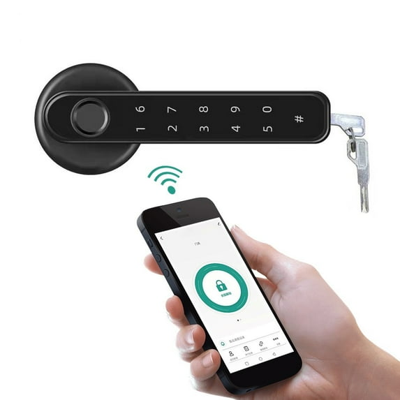 Tuya Fingerprint Smart Lock Keyless Door Handle Electronic Fingerprint ...