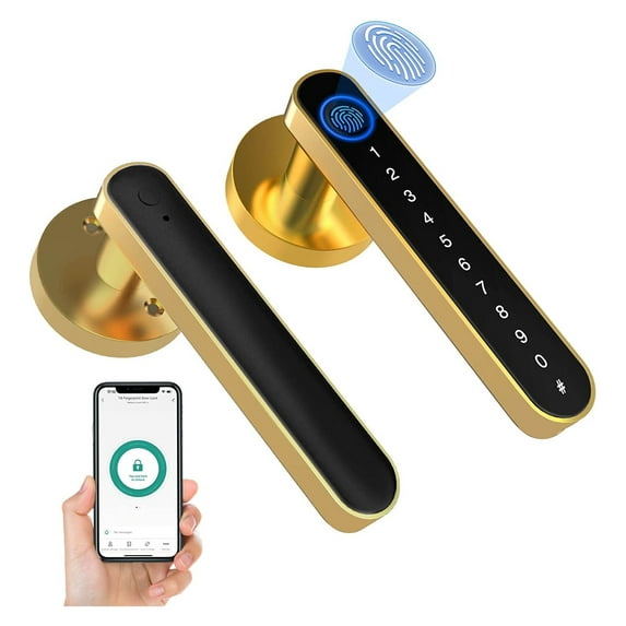 Tuya Fingerprint door lock for Bedroom Apartment Smart Smart Door Lock Password Electronic Digital Lock Keyless Entry Door Knobs ,Easy Installation