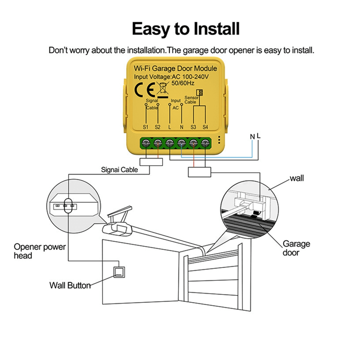 Tuya Garage Door Opener Controller Module Remote Control Switch Smart