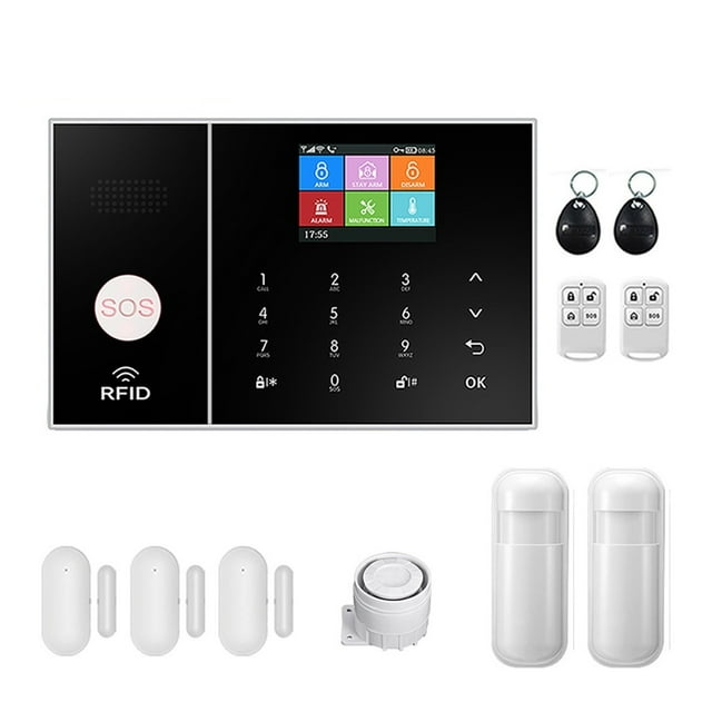 Tuya Gsm Security Alarm System Works With Home Burglar Motion Detector Smoke Door Window Sensor