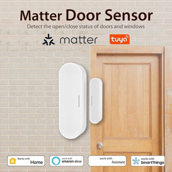 Tuya Matter Thread Door Window Sensor USB Powered Smart Home Smart Door Sensor Alarm for Home Security&Automation