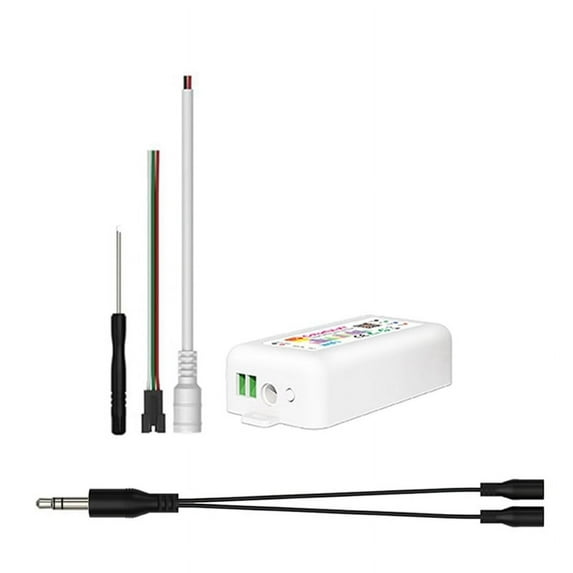 Tuya RGB LED Strip Light Controller DC5V-24V WiFi Music Controller Ambient Light Controller WiFi Smart App Control,1 x Light Strip Controller Kit