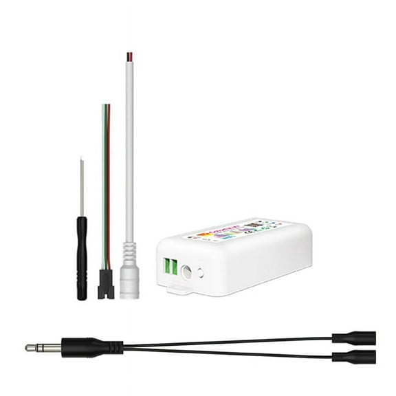 Tuya RGB LED Strip Light Controller DC5V-24V WiFi Music Controller Ambient Light Controller WiFi Smart App Control,1 x Light Strip Controller Kit