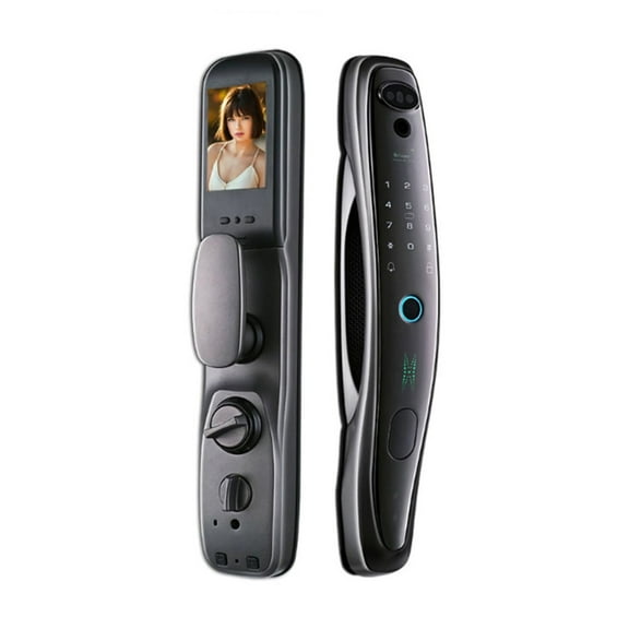 Tuya Smart 3D Face Door Lock Security Face Camera Monitor Intelligent Fingerprint Password Biometric Electronic Key Unlock ,More Secure