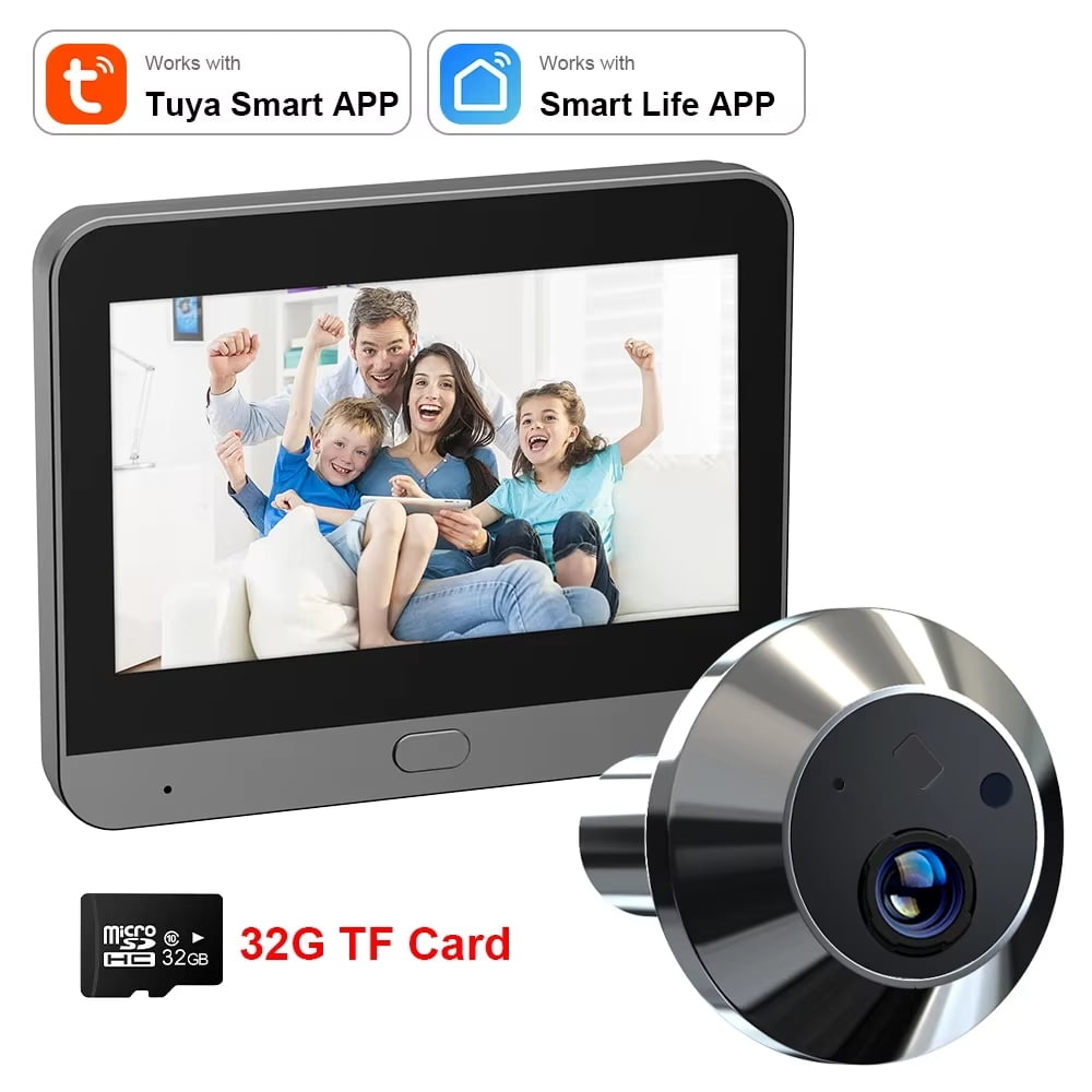 Tuya Smart 3MP Mini Digital Peephole Camera 140 ° Wide View