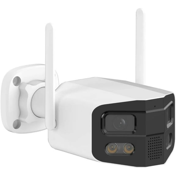 Tuya Smart 4MP 2.5K Dual Lens 180 Outdoor Security Camera w/ Color Night Vision, Siren, 2-Way Talk