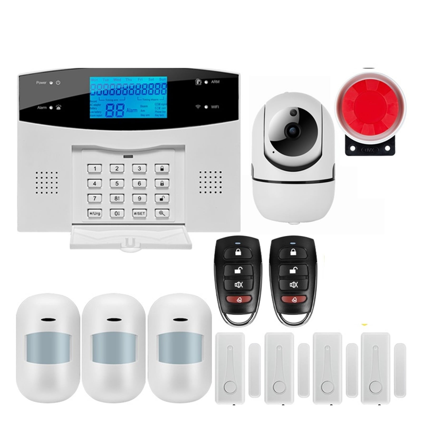 Tuya Smart Alarm System WIFI Wireless Wire Burglar Alarm Home GSM Alarm