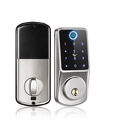 Tuya APP Smart Remote Control Fingerprint Biometrics Password Card Code Deadbolt Automatic Latch Lock ,Easy to Use