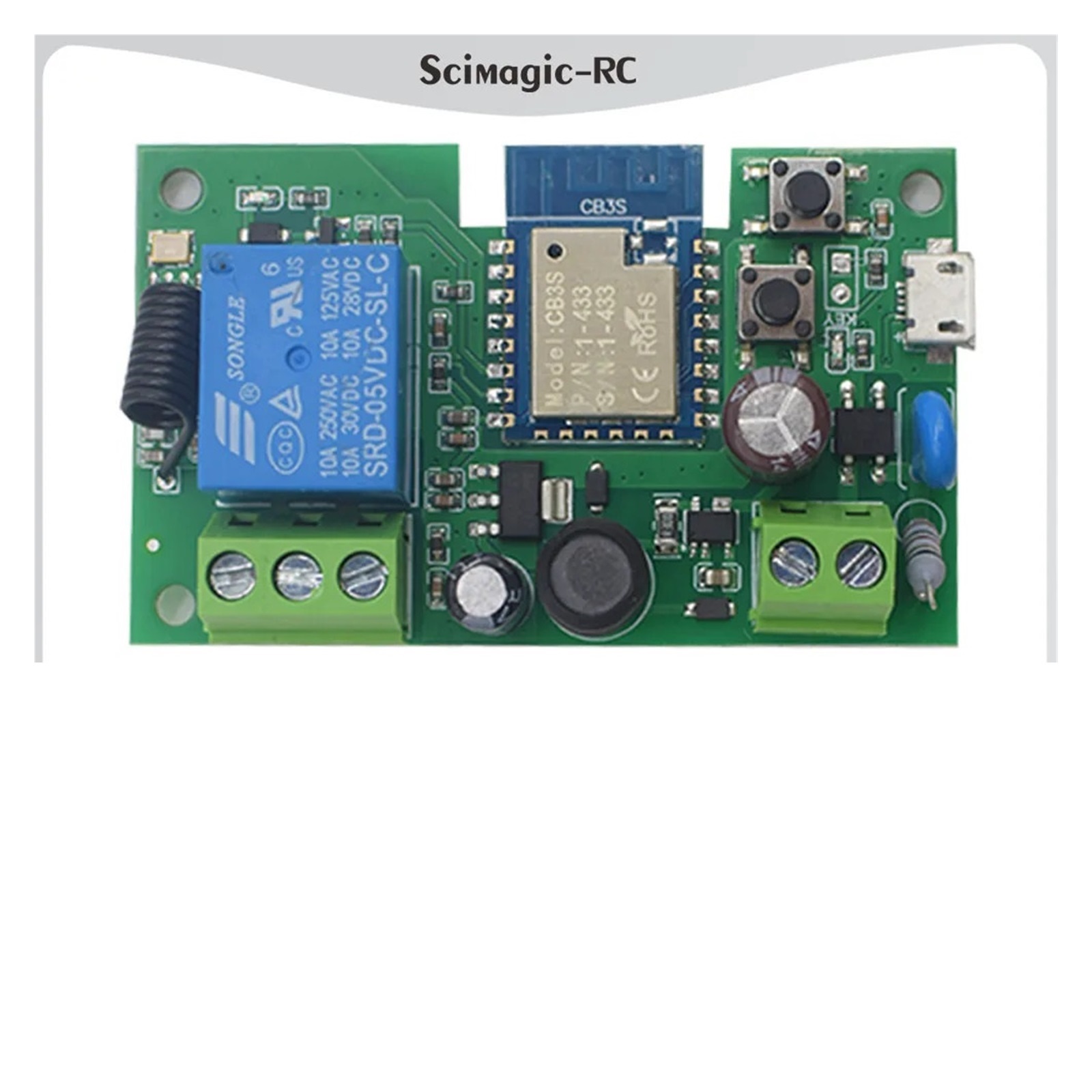 Tuya Smart Garage Gate Electric Door Access Motor Switch, USB 5V DC 12V