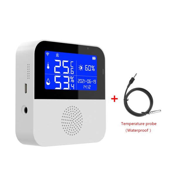Tuya Smart Home WIFI Temperature Humidity Sensor Alarm Indoor Outdoor Hygrometer Thermometer Detector Mobile Phone Remote Control