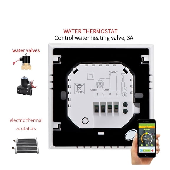 Tuya Smart Life WiFi Thermostat Temperature Controller For Gas Boiler/Water/Electric Floor Heating Water Wireless