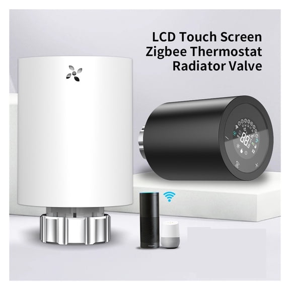 Tuya Smart Radiator Actuator, Valve TRV Thermostat Automatic Programmable Temperature Voice Control For Alexa Google Home ,Temperature calibrating