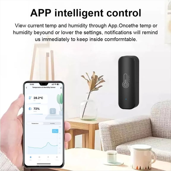 Tuya Smart Temperature and Humidity Sensor WiFi APP Remote Monitor for Smart Home Var Work with