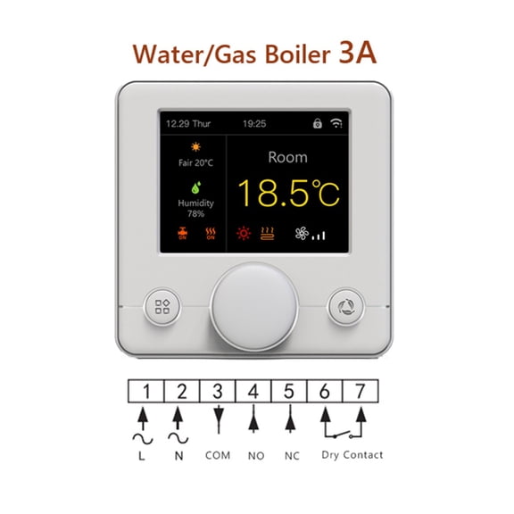 Tuya Smart Thermostat Wifi Temperature Controller For Water/Gas Boiler Heating Colorful Screen Wireless ,Easy to Operate
