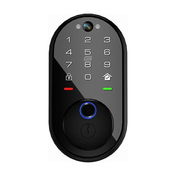 Tuya Smart Video Intercom Lock for Front Door with App Control Electronic Digital Deadbolt with Touchscreen Keypad