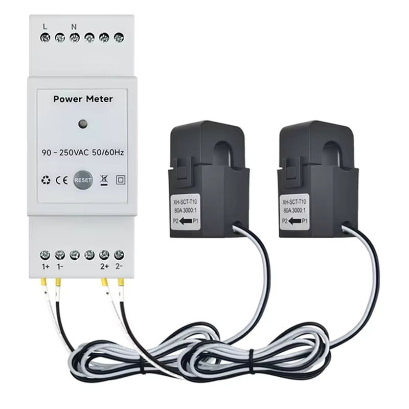 OWON 3 Fasi WiFi Smart Home Energy Monitor, Monitor di Elettricità in Tempo Reale, Contatore,3 Fasi Morsetto Metro con 3 Sensori 80A