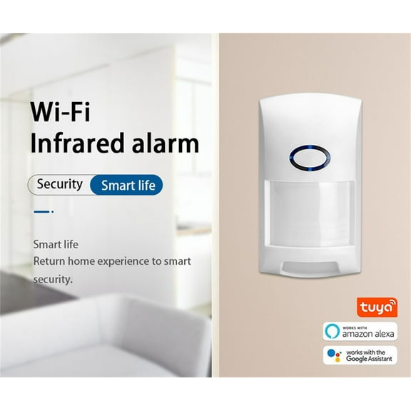 Tuya Smart WiFi PIR Motion Sensor, Infrared Detector Human Body Induction Alarm, Home Security with APP Control