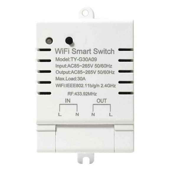 Tuya Smart WiFi Switch DIY AC 85-265V WiFi Wireless Controller 30A Power Monitor Kwh for Alexa Home