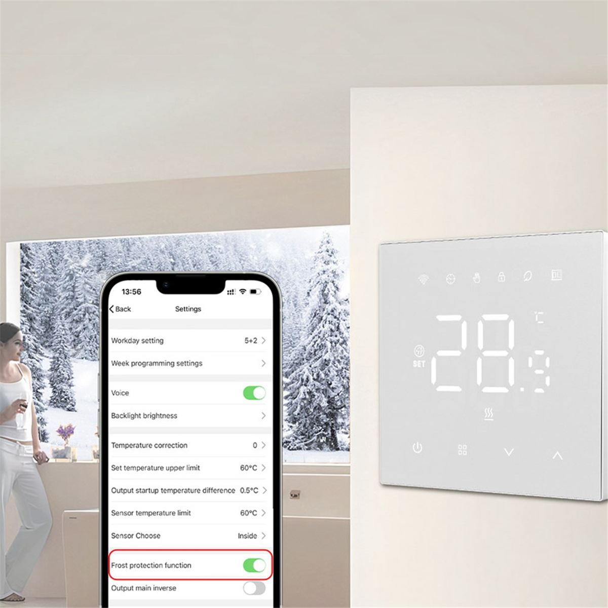 Tuya Smart WiFi Thermostat Warm Floor Heating 220v 16A Gas Boiler