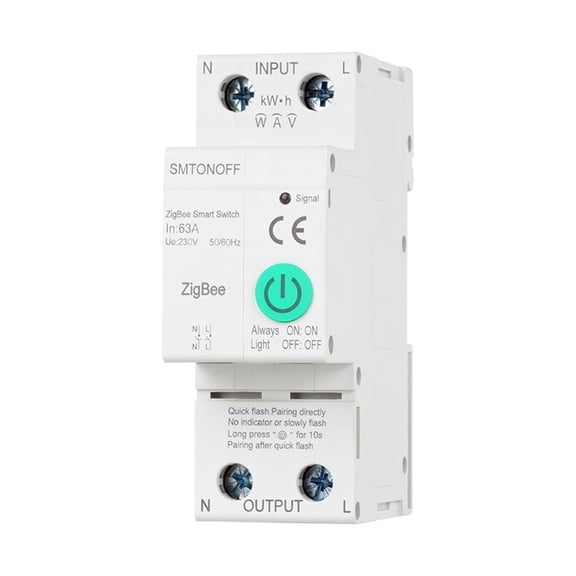 Tuya Smart ZigBee Energy Meter IoT Switch Over Under Voltage Over Load Protection Prepaid Meter ,Safe and Easy