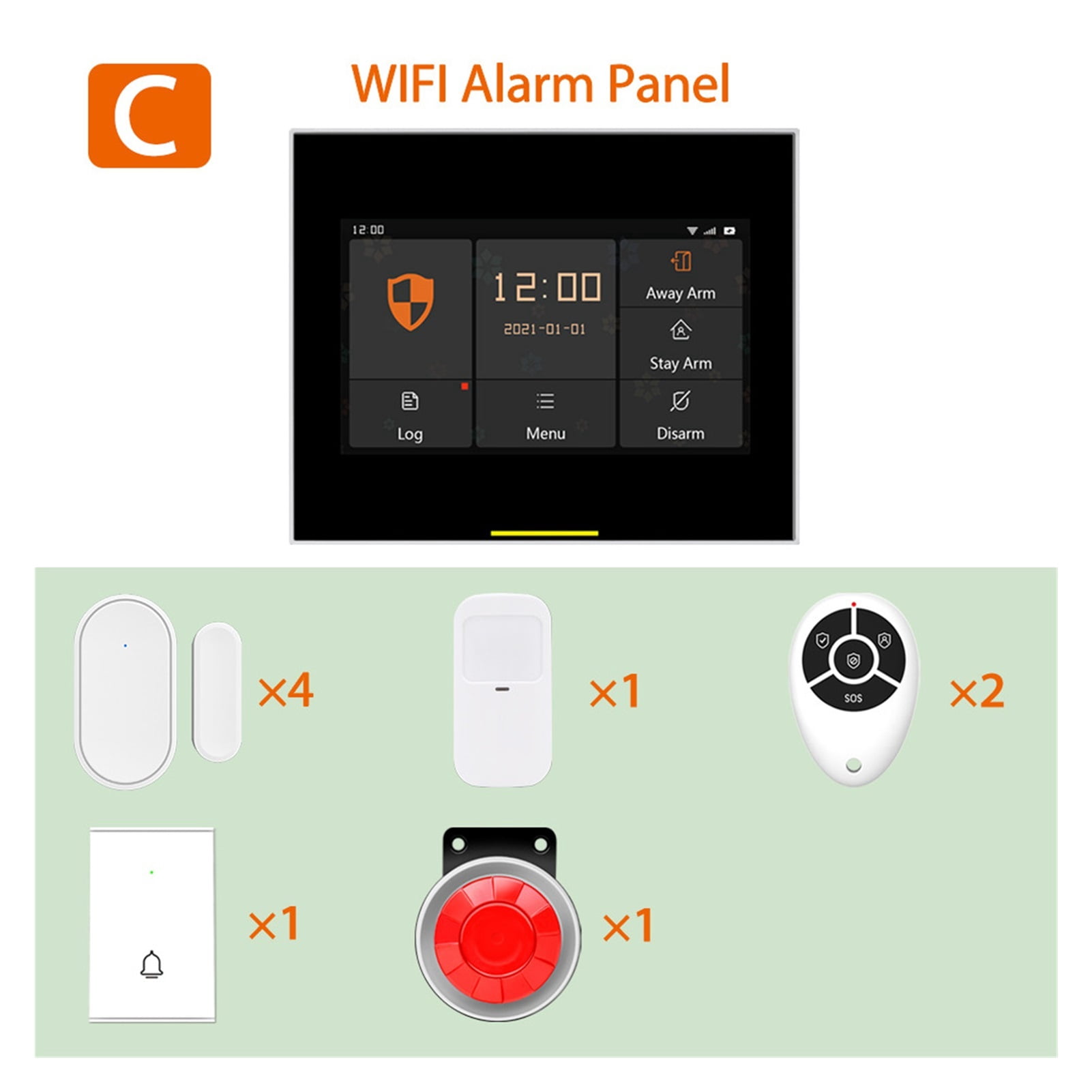 Tuya Smartlife Wireless WIFI Home Security Alarm System With Solar Siren App Remote Control ,Multifunctional Home Automation System