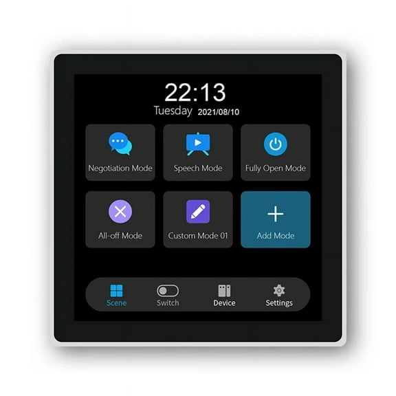 Tuya T3E Panel Switch Touch Screen EU Smart Control Zigbee Home Wall Push Light Switch,White