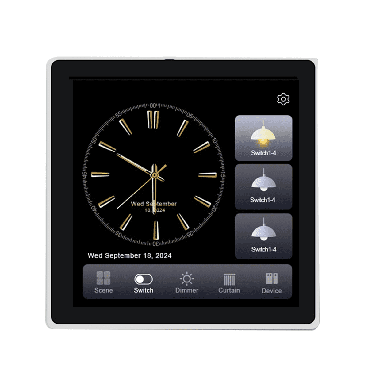 Tuya T3E Pro Smart Control Panel Switch Touch Screen Panel Switch Zigbee Intelligent Home Wall Push Light Switch White,1 * Smart Control Panel,White Edge