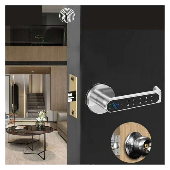 Tuya TTLOCK Biometric Fingerprint Smart Door Lock Password Electronic Digital Lock Keyless Entry Door Knobs Lock For Home ,Easy to Use