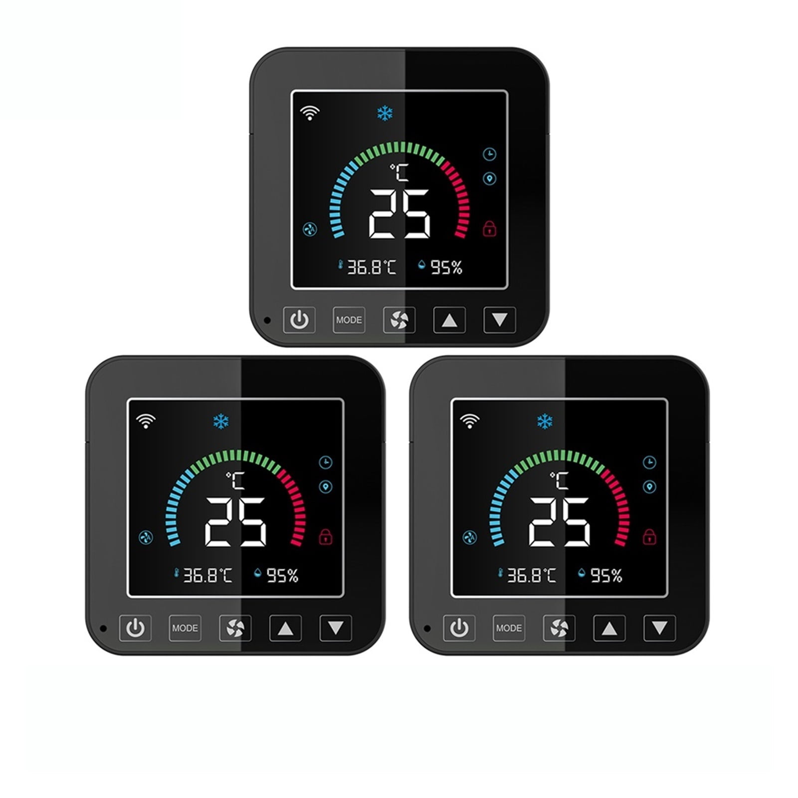 Tuya Thermostat, Air Conditioner Temperature Humidity Infrared Controller, USB Power LCD Touch Screen ,Temperature calibrating