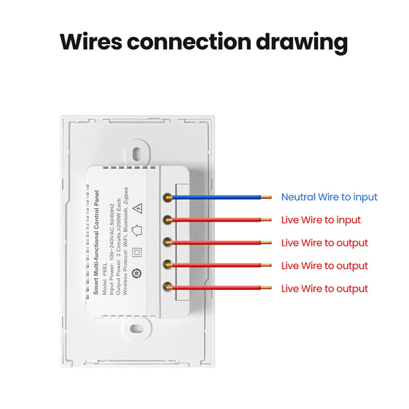 Tuya US ZigBee 3.0 Scene Switch Smart Central Control,4Inch Touch Build in Wireless Zigbee Hub, Work for Home