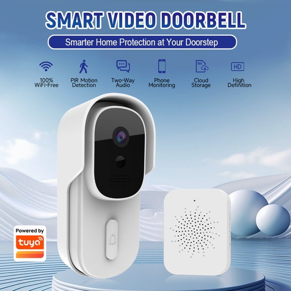 Tuya Video Doorbell WiFi Wireless Security Camera Door Bell DC AC Battery Powered 1080P 2MP Waterproof Doorbells Smart Home