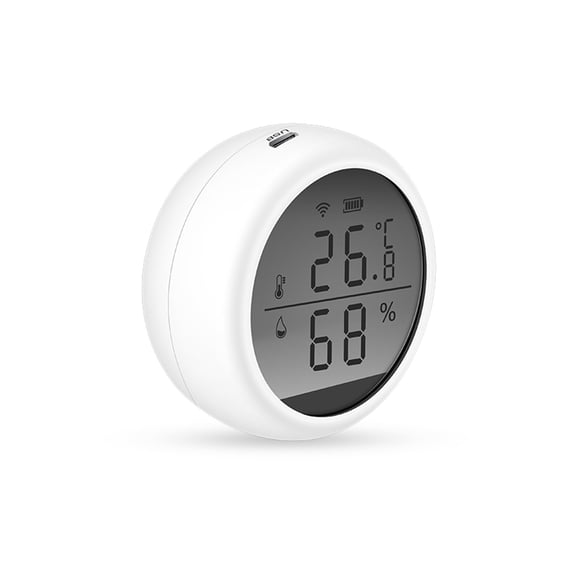 Tuya WIFI Temperature And Humidity Sensor Indoor Hygrometer Thermometer Detector Temperature Remote Controller Mobile Phone APP ,Easy to Operate