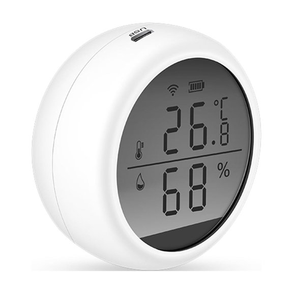 Tuya WIFI Temperature And Humidity Sensor Indoor Hygrometer Thermometer Detector Temperature Remote Controller Mobile Phone APP