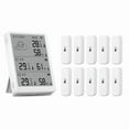 thumbnail image 1 of Tuya WIFI Weather Station Digital Forecast Screen 10 WiFi+RF433 Sensors Thermometer Hygrometer Support Voice Control,1 x Display 10 x Sensor,White, 1 of 8