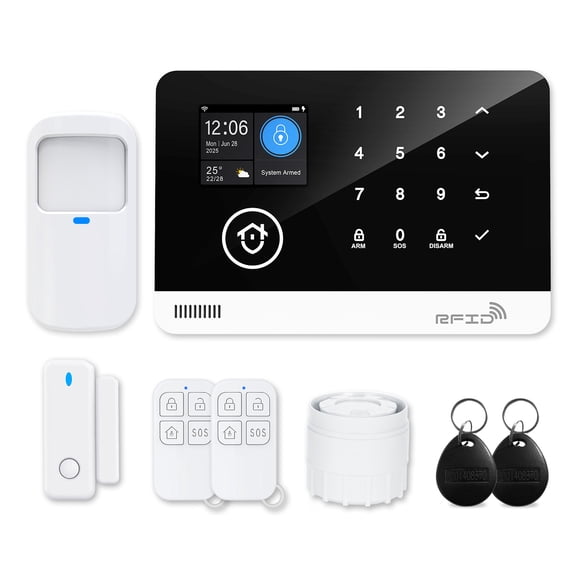 Tuya WiF and 4G Home Alarm System, Google Voice Control,Multi-Alert for Home Security
