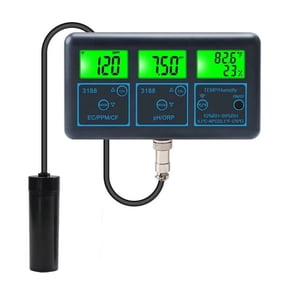 Tuya WiFi 7 In1 Water Quality Tester Multi-Parameter Water Analyzer PH/ORP/EC/PPM//Humidity/TEMP Monitor Meter US Plug