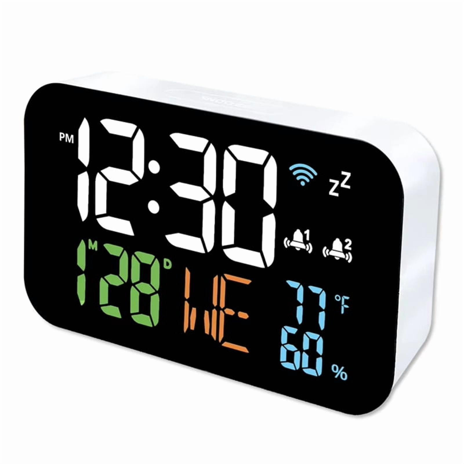 Tuya WiFi Clock Calendar Intelligent Thermometer Hygrometer with Digital LED Display Support WIFI