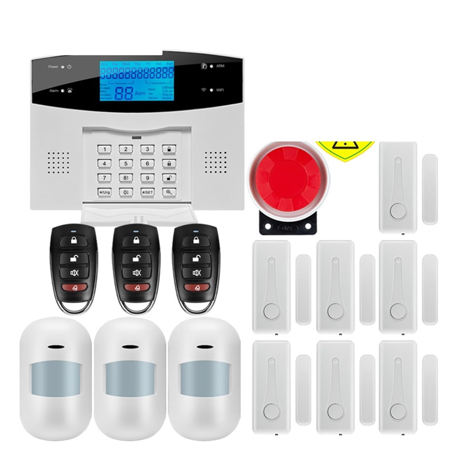 Tuya WiFi GSM home Security Protection smart Alarm System LCD screen ...