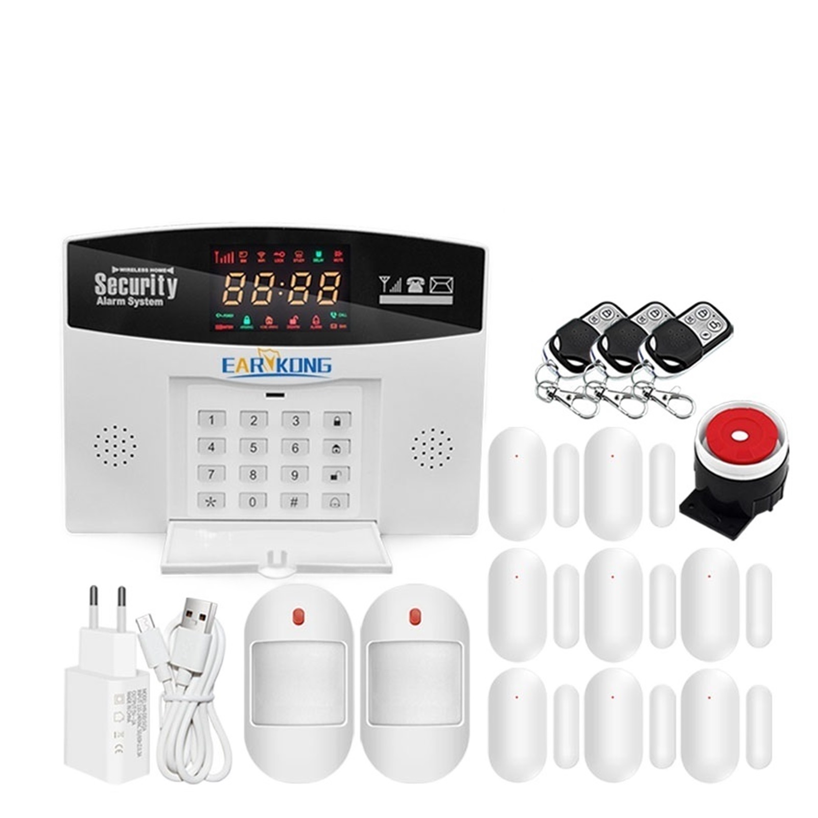 Tuya WiFi Home Burglar Alarm System Smart GSM Security Alarm 8 ...
