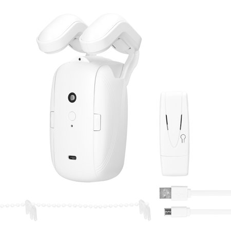 Tuya WiFi Intelligent Curtain Motor Electric Curtain Robot Automatic Opener No Wiring with Gateways Support APP Remote Control Timer Setup Temperature & Light Sensing Compatible with Alexa Google