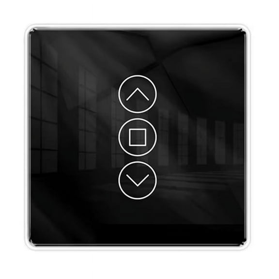 Tuya WiFi RF433 2.5D Arc Curtain Switch Glass Touch Panel for Roller Blinds Shutters Smart APP Wireless A