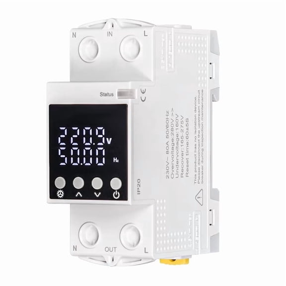 Tuya WiFi Smart Circuit Breaker 80A-Alarm Threshold Set Electricity Monitor V0 Fireproof Retardant APP Control
