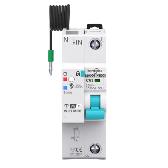 Tuya WiFi Smart Circuit Breaker with Auto Wireless Interruptor Smart Metering Circuit Breaker with Timer Remote Control Switch