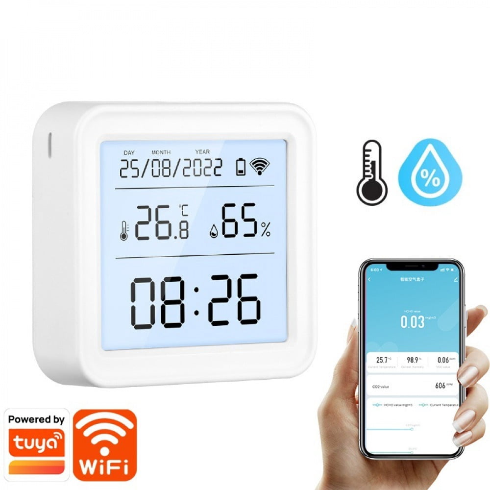Tuya WiFi Smart Thermometer Hygrometer Temperature Humidity Sensor Indoor Digital Temperature Humidity Meter