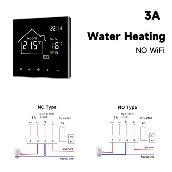 Tuya WiFi Smart Thermostat LCD Display Touch Screen For Electric Floor Heating Water/Gas Boiler Temperature Remote Controller Wireless ,Easy to Operate