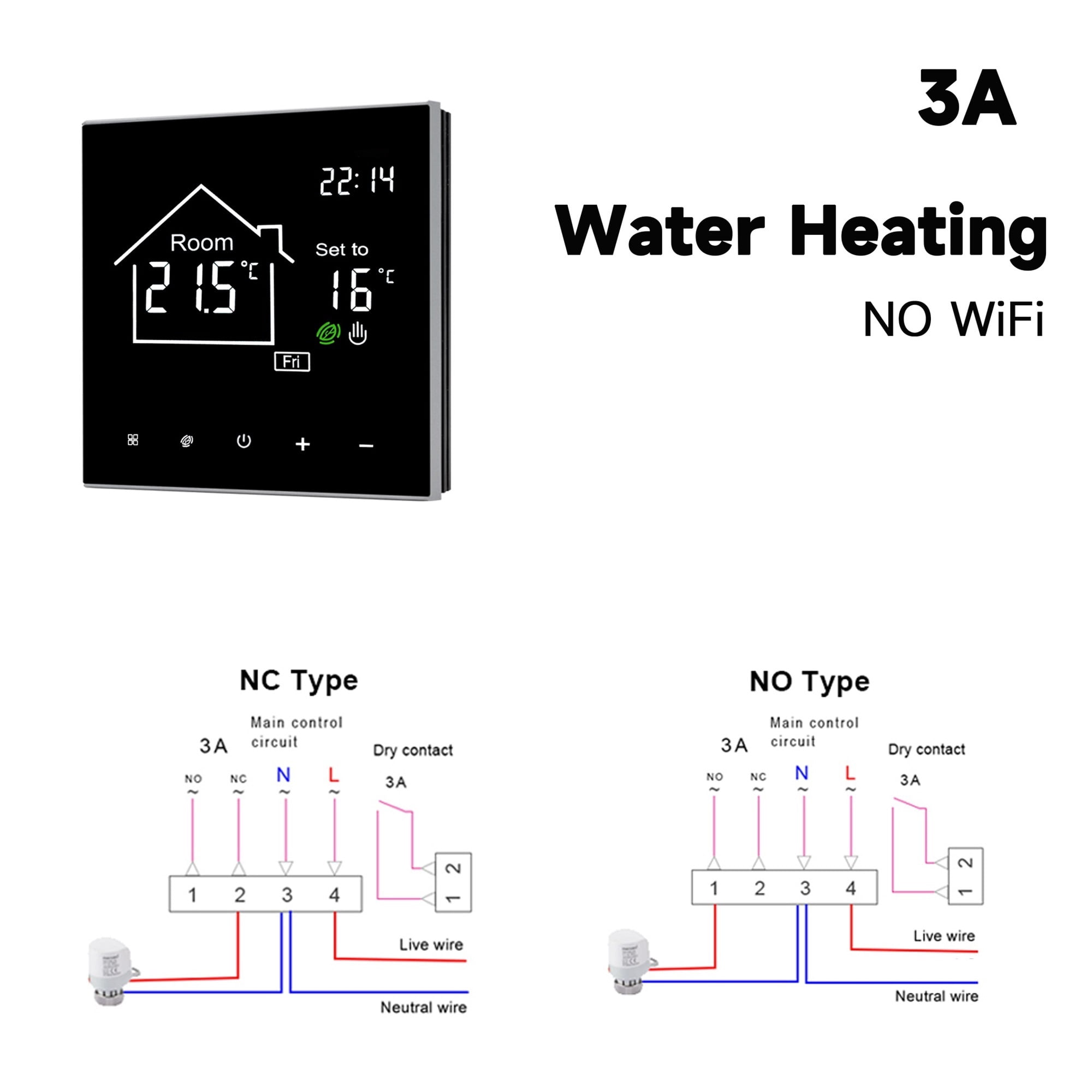 Temperature Remote Controller Tuya WiFi Smart Thermostat LCD Display Touch Screen For Electric Floor ...