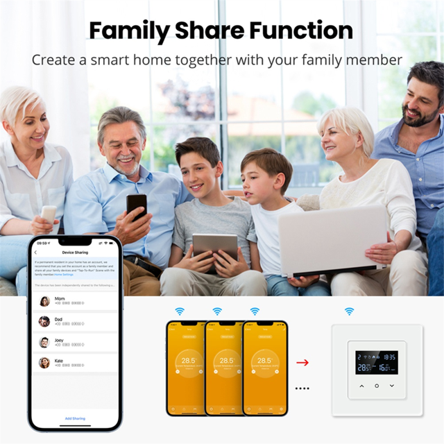 Tuya WiFi Smart Thermostat Temperature Water Gas Boiler Controller Work