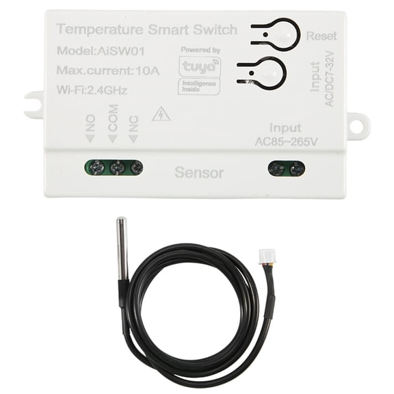 Tuya WiFi Temperature Switch Sensor 2.4G WiFi Temperature Switch Sensor Smart Switch with 1M Temperature Probe